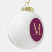 Eigen monogrammen keramische bal ornament (Links)