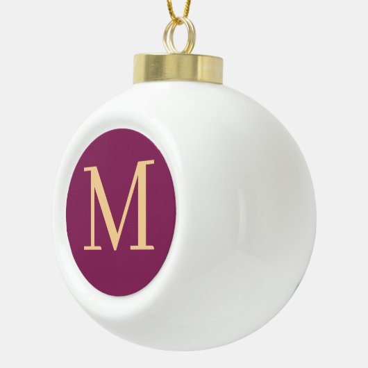 Eigen monogrammen keramische bal ornament (Rechts)