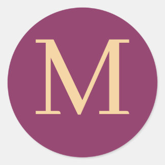 Eigen monogrammen ronde sticker