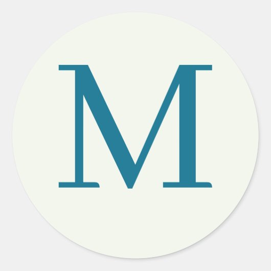 Eigen monogrammen ronde sticker (Voorkant)