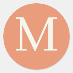 Eigen monogrammen ronde sticker