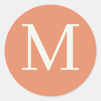 Eigen monogrammen ronde sticker