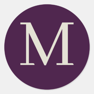 Eigen monogrammen ronde sticker