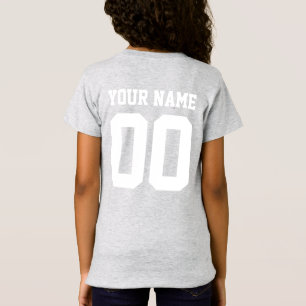 Eigen naam Aantal Football Jersey Shirt Girls