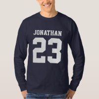 Eigen naam Aantal Mannen Sport Jersey T-Shirt