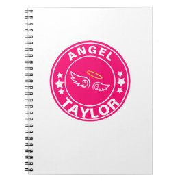 Eigen naam Angel princess Pink girly Notitieboek