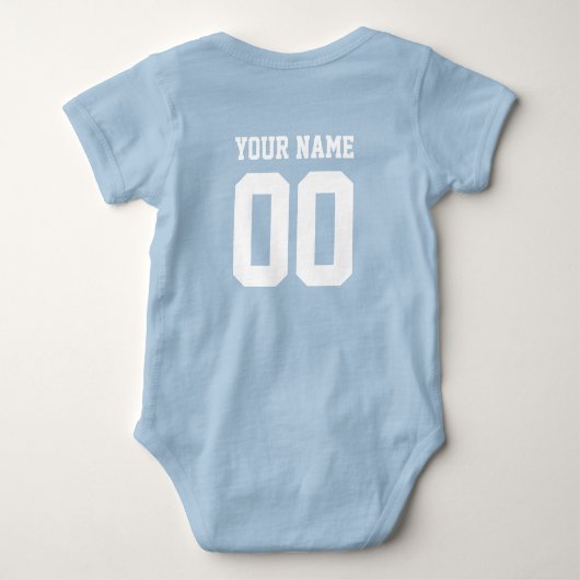Eigen naam Baby Jersey Bodysuit Football (Achterkant)