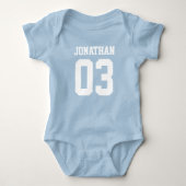 Eigen naam Baby Sport Jersey Bodysuit (Voorkant)