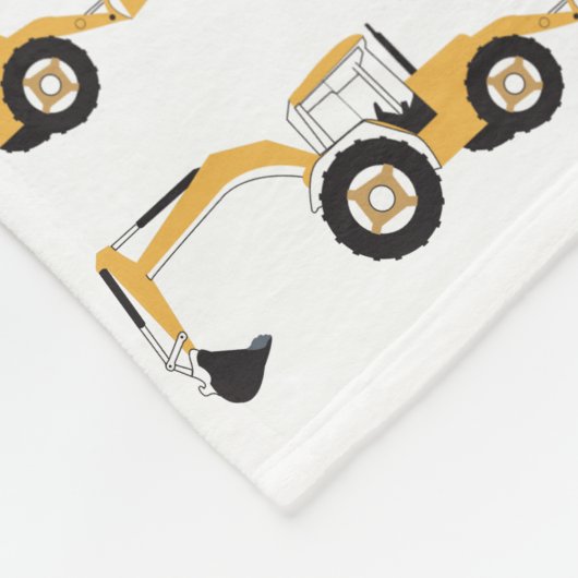 Eigen naam backhoe constructietechniek fleece deken (Hoek)