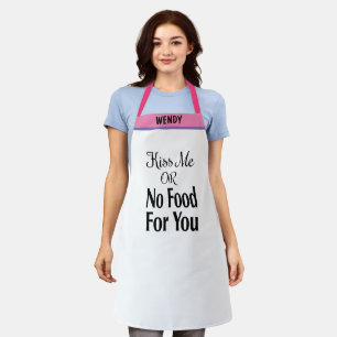 Eigen naam Baker's kus de Chef Funny Kiss me Schort