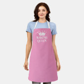 Eigen naam Baking Queen apron met prinseskroon Schort (Gedragen)