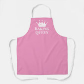 Eigen naam Baking Queen apron met prinseskroon Schort (Voorkant)