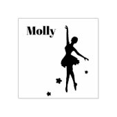 Eigen naam Ballerina Aangepast Initiaal Rubber Sta Rubberstempel (Afrduk)