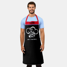 Eigen naam BBQ Grill Baker's Kus the Chef Funny Schort