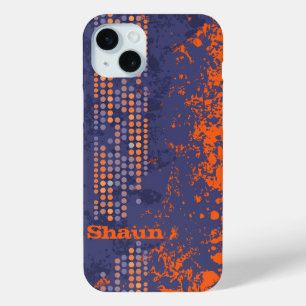 Eigen naam blauw oranje surf hoesje