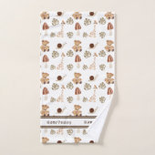 Eigen naam Boho Woodland Oerwoud Animal Pattern Bad Handdoek (Handdoek)