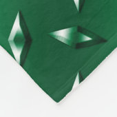 Eigen naam bord groen ruitstaal fleece deken (Hoek)