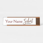 Eigen naam Bord naam schoolpsycholoog bureau Naambordje (Voorkant)