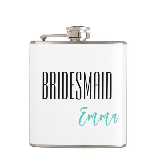 Eigen naam bridesmaïde fles heupfles (Voorkant)