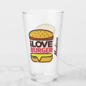 Eigen naam Burger Lover glas (Achterkant)
