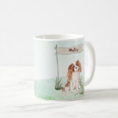 Eigen naam Cavalier King Charles Spaniel Pet Dog Koffiemok (Voorkant rechts)