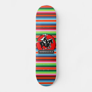 Eigen naam Charro Horse Spaanse Mexicaanse Serape Skateboard