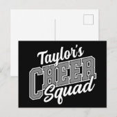 Eigen naam Cheerleader School Varsity Cheer Squad Briefkaart (Voorkant / Achterkant)