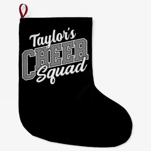 Eigen naam Cheerleader School Varsity Cheer Squad Grote Kerstsok