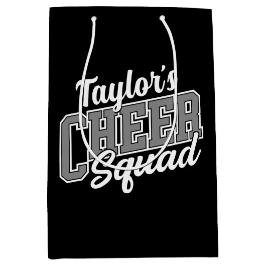 Eigen naam Cheerleader School Varsity Cheer Squad Medium Cadeauzakje (Voorkant)