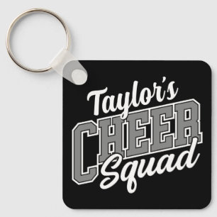 Eigen naam Cheerleader School Varsity Cheer Squad Sleutelhanger