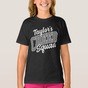 Eigen naam Cheerleader School Varsity Cheer Squad T-shirt