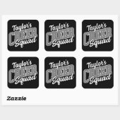 Eigen naam Cheerleader School Varsity Cheer Squad Vierkante Sticker (Vel)