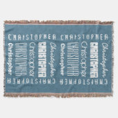Eigen naam CHRISTOPHER of ENIGE NAAM Blue A11 Deken (Voorkant)