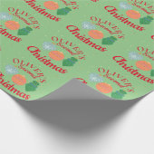 Eigen naam Cute Ornament Toddler Kerstmis Cadeaupapier (Hoek)