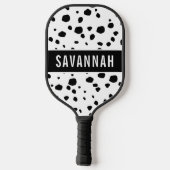 Eigen naam Dalmatian Animal Print Pattern Klassiek Pickleball Paddle (Achterkant)