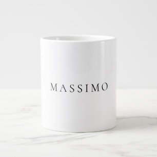 Eigen Naam Decoratieve Chic Eenvoudig Zwart Wit Extra Grote Beker