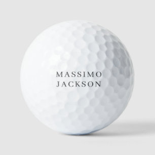 Eigen naam decoratieve chique effen eenvoudig zwar golfballen