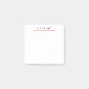 Eigen naam decoratieve chique effen eenvoudig zwar post-it® notes