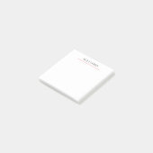 Eigen naam decoratieve chique effen eenvoudig zwar post-it® notes (Schuin)