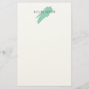 Eigen naam decoratieve chique effen eenvoudige bla briefpapier