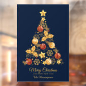 Eigen naam Decoratieve kerstboom Raamsticker (Vel 2)