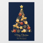 Eigen naam Decoratieve kerstboom Raamsticker (Vel)