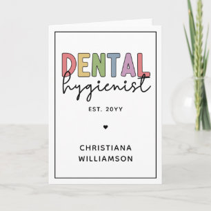 Eigen naam Dental Hygienist RDH-cadeautjes Kaart