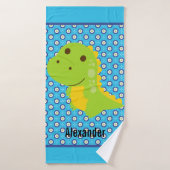 Eigen naam Dinosaur Kind Dath Towel Badhanddoek (Badhanddoek)