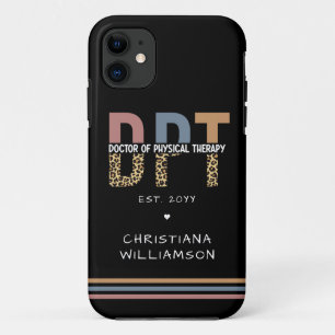 Eigen naam DPT Doctor in de Fysieke Therapie Cheet iPhone 11 Hoesje