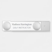 Eigen naam en beroep Golfbal Deurbordje (Voorkant)