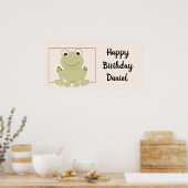 Eigen naam en geboortedag Cartoon Poster (Keuken)