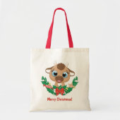 Eigen naam en kerstcadeautje Canvas tas (Voorkant)
