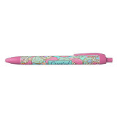 Eigen naam en kleur Stempel donuts & sprinken Zwarte Inkt Pen (Bovenkant)