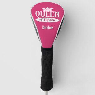 Eigen naam en kleurkoningin van Karaoke Golfheadcover